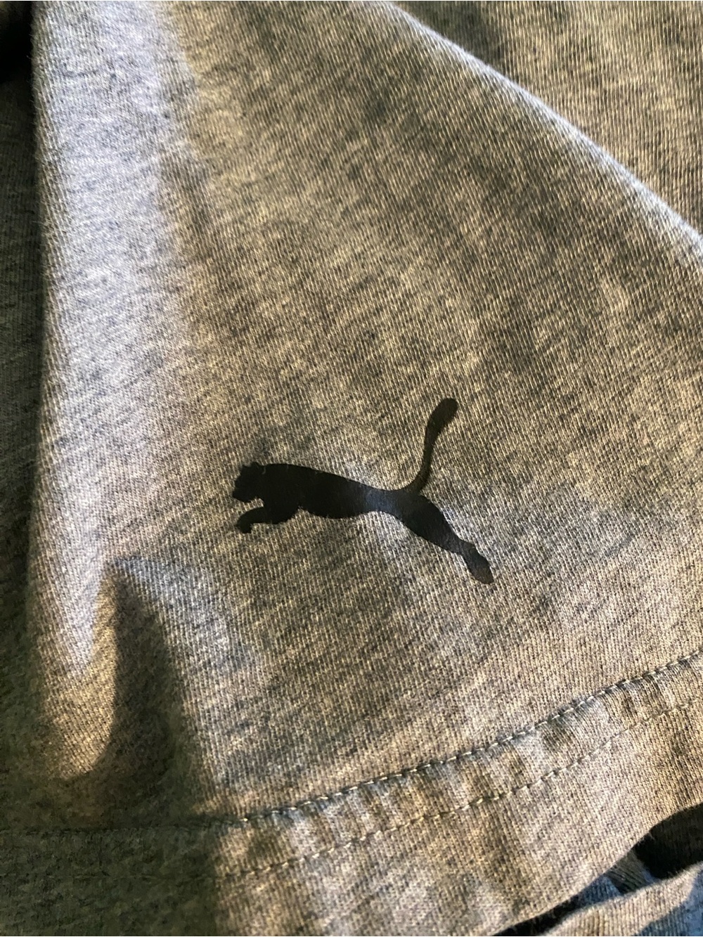 Puma Gray T-Shirt with Black Cat Logo - Picture 7 of 7